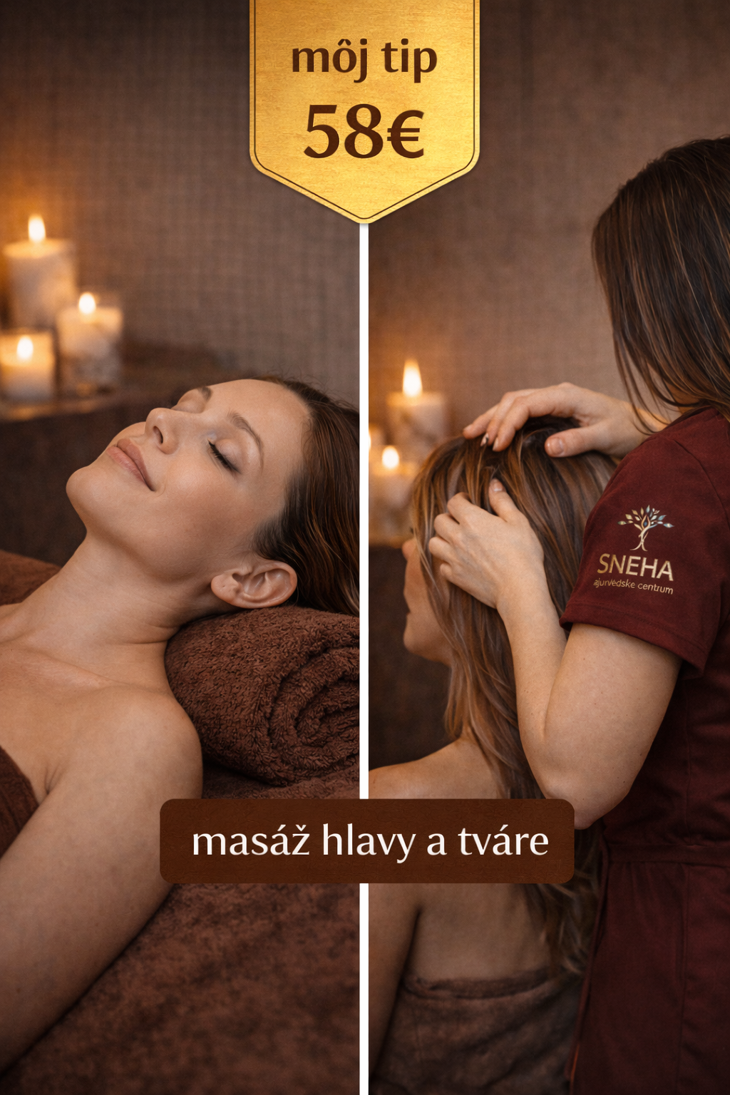 Masáž hlavy a tváre